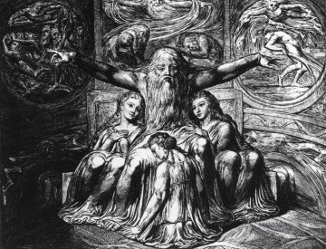 Job y sus hijas Romanticismo Edad romántica William Blake Pinturas al óleo